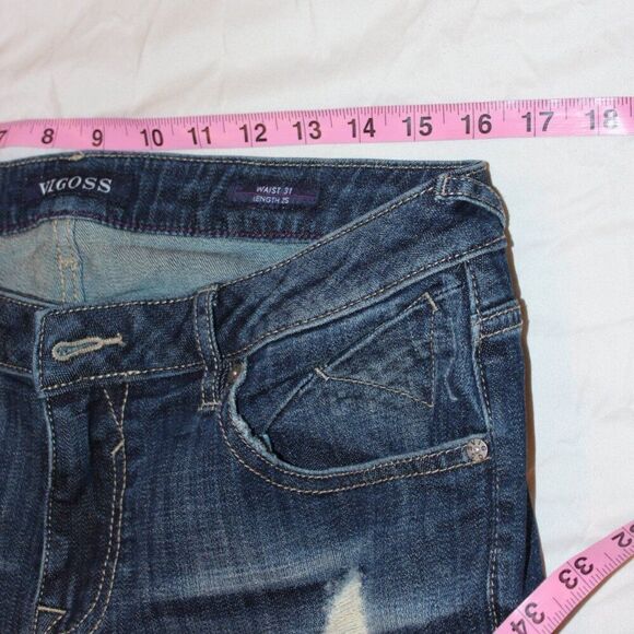 Vigoss Blue The Thompson Tomboy Skinny Jeans Women's Size 31X25 - Picture 13 of 15
